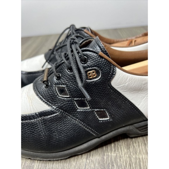 Balenciaga Golf Shoes Logo Sz 23.5EEE US 7 90s VTG RARE Made in Japan - Picture 8 of 14